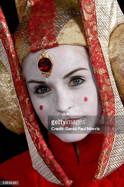Natalie Martinez dressed as Queen Amidala appears at the San Francisco World Premiere of "Star Wars: Episode III - Revenge of the Sith" at the Loews...