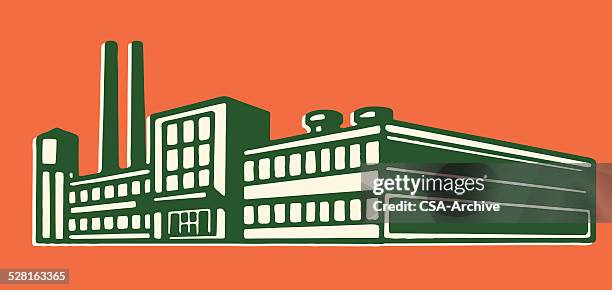 stockillustraties, clipart, cartoons en iconen met company headquarters - kachelpijp