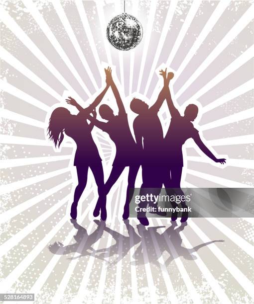 tanzparty-frame - disco ball stock-grafiken, -clipart, -cartoons und -symbole