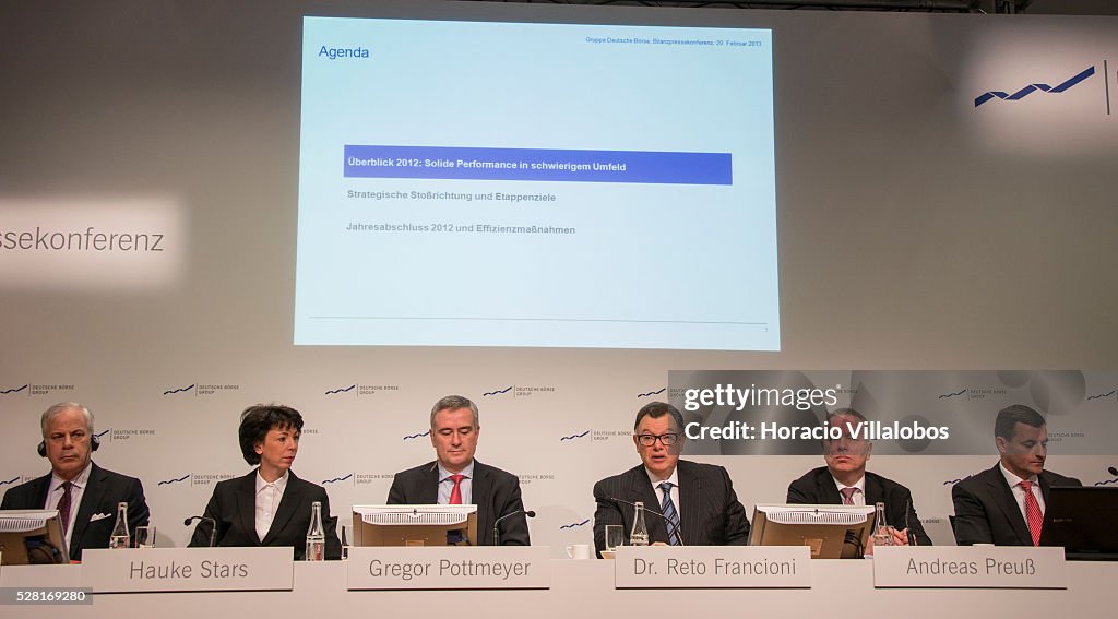 Germany - Deutsche Boerse Holds Annual Press Conference