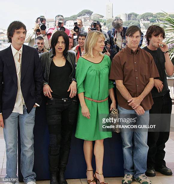 Actor Lukas Haas, Italian actress Asia Argento, member/founder of US rock band Sonic Youth and actress Kim Gordon, US director Gus Van Sant and US...