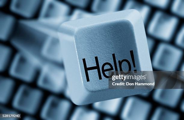 help button on computer keyboard - keyboard help button stock pictures, royalty-free photos & images