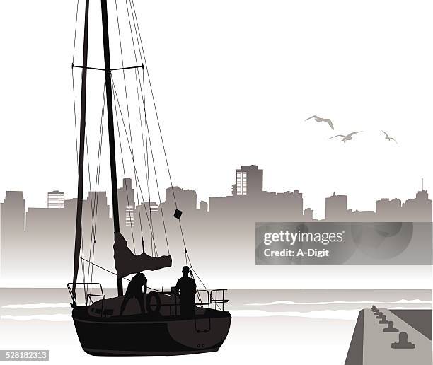 ilustrações de stock, clip art, desenhos animados e ícones de settingsail - popa