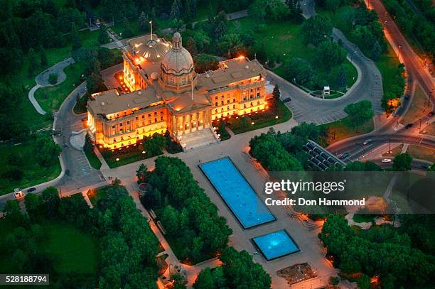 legislative building - edmonton aerial stock pictures, royalty-free photos & images