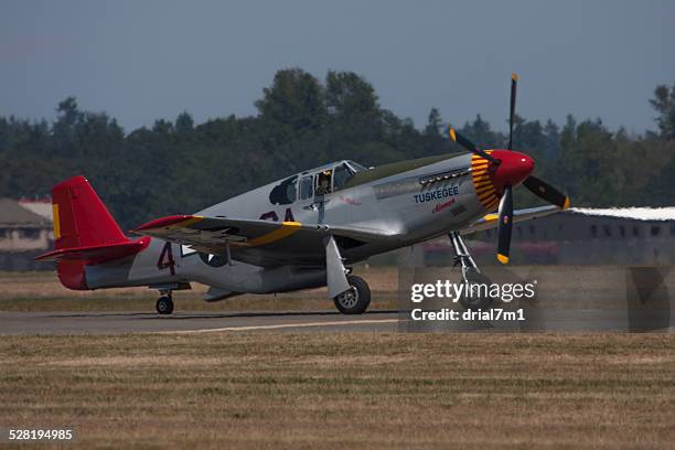 tuskegee airmen's airplane - tuskegee airmen stock pictures, royalty-free photos & images