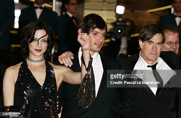 Actors Asia Argento and Lukas Haas and director Gus Van Sant attend a screening of "Last Days" at the Grand Theatre during the 58th International...