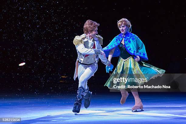 Disney on Ice 2016: Princess Anna and Prince Hans from the Frozen movie. The show arrives to 100 years of entertaining children.