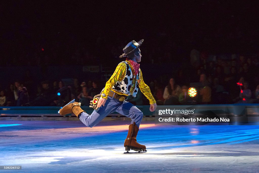 Woody character from Toy Story movie during Disney on Ice...