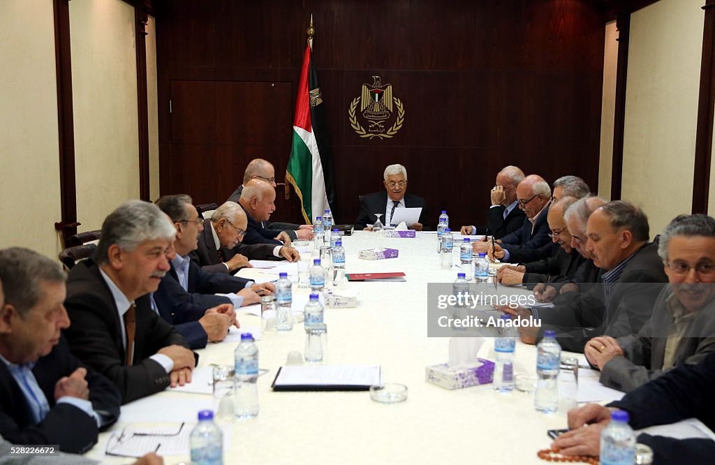 Palestinian President Mahmud Abbas in Ramallah