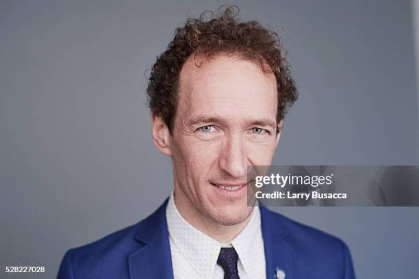 Producer Jeffrey Seller poses for a portrait at the 2016 Tony Awards Meet The Nominees Press Reception on May 4, 2016 in New York City.