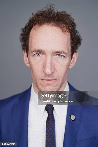 Producer Jeffrey Seller poses for a portrait at the 2016 Tony Awards Meet The Nominees Press Reception on May 4, 2016 in New York City.