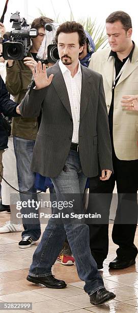 Actor Edward Norton attends a photocall promoting the film "Down in the Valley" at the Palais during the 58th International Cannes Film Festival on...