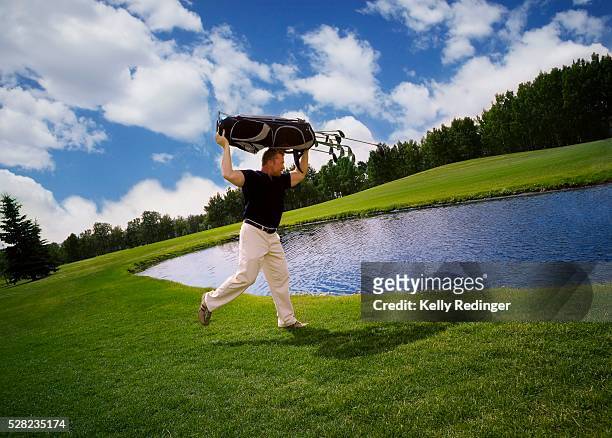 frustrated golfer - golf humor stock pictures, royalty-free photos & images