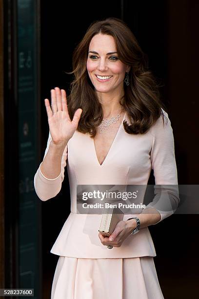 The Duchess of Cambridge visits the "Vogue 100: A Century Of Style" exhibition at National Portrait Gallery on May 4, 2016 in London, England. The...