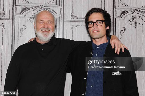 Director Rob Reiner and his son Nick Reiner attend AOL Build Presents: "Being Charlie" at AOL Studios In New York on May 4, 2016 in New York City.