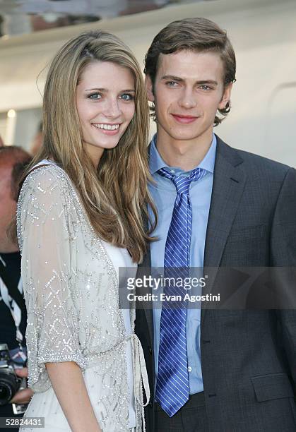 Actress Mischa Barton and Hayden Christensen attends a photocall promoting the film "The DeCameron" at the The Yacht Satine during the 58th...