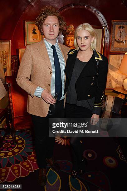 Hugh Harris and India Rose James attend an intimate performance by All Saints at Annabel's on May 4, 2016 in London, England.