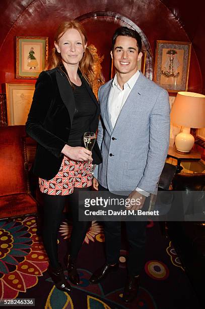Olivia Inge and Pietro Boselli attend an intimate performance by All Saints at Annabel's on May 4, 2016 in London, England.