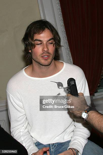 Ian Somerhalder during Off-Broadway Dog Sees God: Confessions of a Teenage Blockhead Rehearsals - November 15, 2005 at Century Theater in New York...