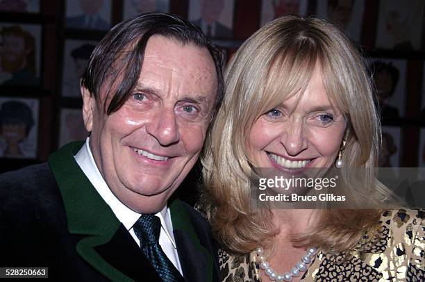 Barry Humphries and wife Lizzie Spender during Dame Edna: Back With a Vengeance Broadway Opening Night at The Music Box Theater then Sardi's in New...