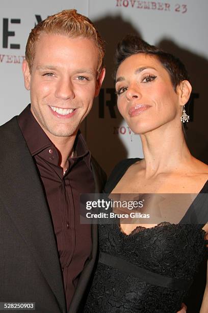 Adam Pascal and wife Cybele Pascal during ''Rent'' New York City Premiere - Arrivals at Ziegfeld Theater in New York City, New York, United States.