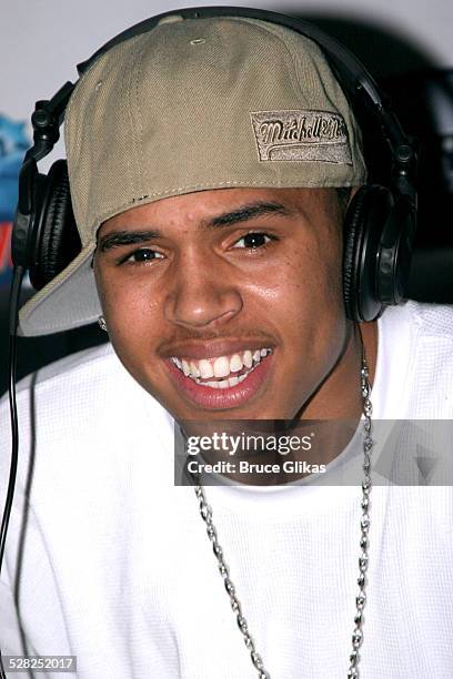 Chris Brown during Chris Brown Teams Up with Power 105.1 to Celebrate His Self-Titled New Album at Planet Hollywood in New York City, New York,...