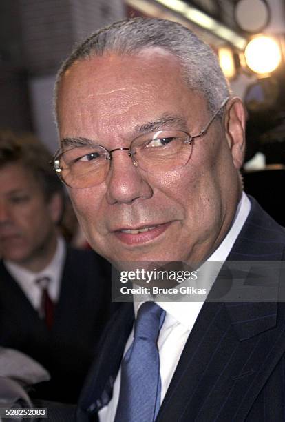 Colin Powell during On Golden Pond Opening Night on Broadway - Arrivals at The Cort Theater in New York City, New York, United States.