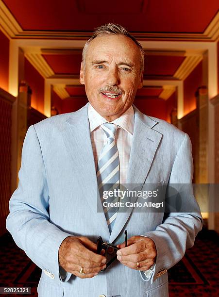 Actor Dennis Hopper poses for a portrait while promoting the film "Land of the Dead" at the the 58th International Cannes Film Festival May 14, 2005...