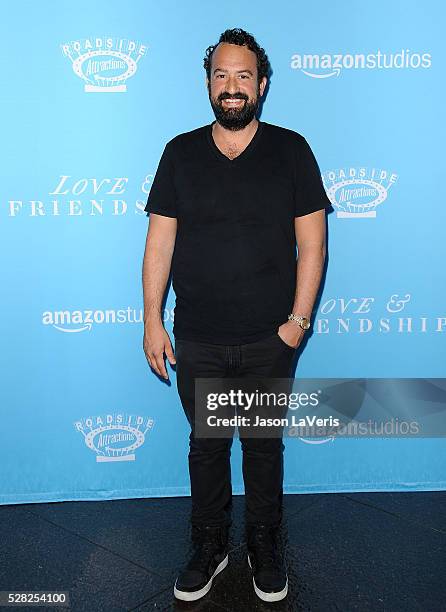 Actor Steve Zissis attends the premiere of "Love and Friendship" at Directors Guild Of America on May 3, 2016 in Los Angeles, California.