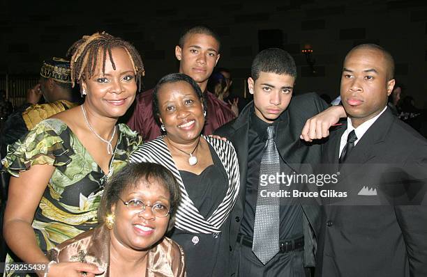 Tonya Pinkins and her family during Caroline Or Change Opening Night on Broadway - After Party at Gotham Hall in New York City, New York, United...