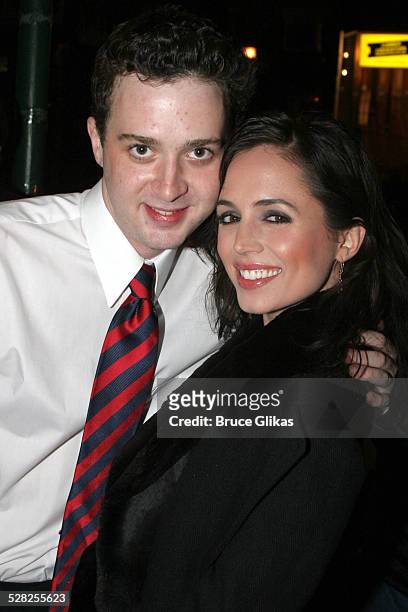Eddie Kaye Thomas and Eliza Dushku during Dog Sees God: Confessions of a Teenage Blockhead Off-Broadway Opening Night Party at Lucy's Latin Kitchen...