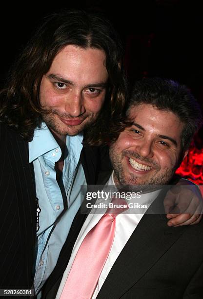 Constantin Mouralis and Adam Epstein during Rent Celebrates 10th Anniversary on Broadway - April 24, 2006 at The Nederlander Theater in New York, New...