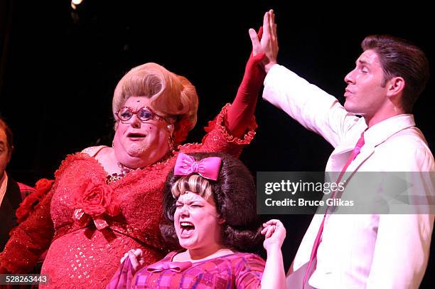 Bruce Vilanch,, Carly Jibson and Richard H Blake during Bruce Vilanch Makes his Broadway Debut in Hairspray at The Neil Simon Theater in New York...