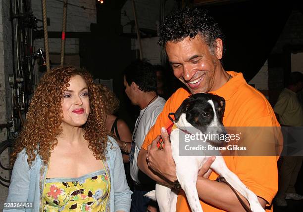 Bernadette Peters and Brian Stokes Mitchell during Broadway Barks 5 in Shubert Alley at Shubert Alley in New York City, New York, United States.