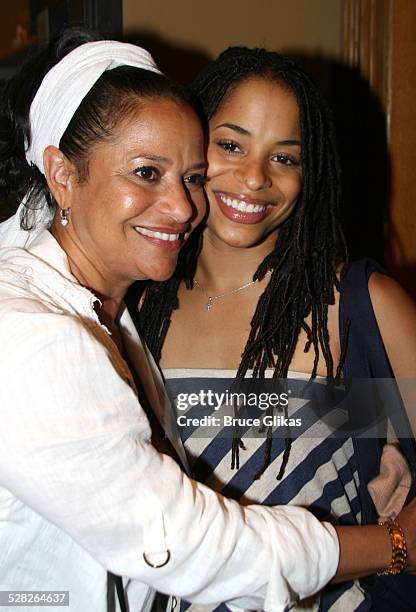 Debbie Allen and daughter Vivian Nixon during Judge Marilyn Milian of The Peoples Court visits Hot Feet on Broadway at The Hilton Theater in New York...