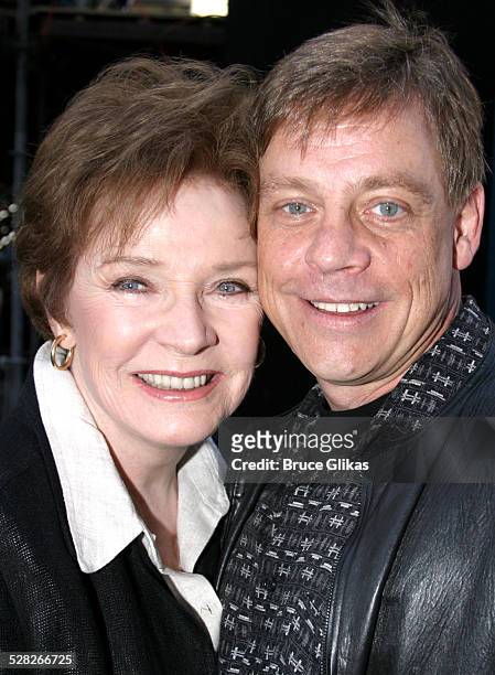 Polly Bergen and Mark Hamill during The 12th Annual Broadway on Broadway Concert at Times Square in New York City, New York, United States.