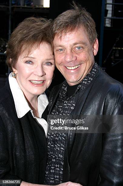 Polly Bergen and Mark Hamill during The 12th Annual Broadway on Broadway Concert at Times Square in New York City, New York, United States.