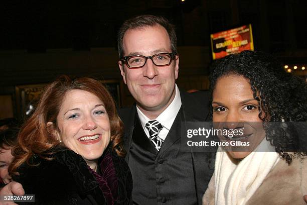 Victoria Clark, Ted Sperling, musical director, and Audra McDonald