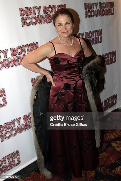 Tovah Feldshuh during Opening Night Curtain Call and Party for Dirty Rotten Scoundrels on Broadway at Imperial Theater thenThe Copacabana in New...