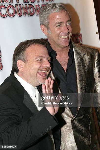 Marc Shaiman and Scott Wittman during Opening Night Curtain Call and Party for Dirty Rotten Scoundrels on Broadway at Imperial Theater thenThe...