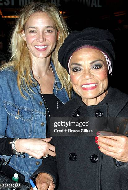 Eartha Kitt with her daughter Kitt Shapiro during John Stamos Joins the Cast of Nine at The Eugene O'Neill Theatre in New York City, New York, United...