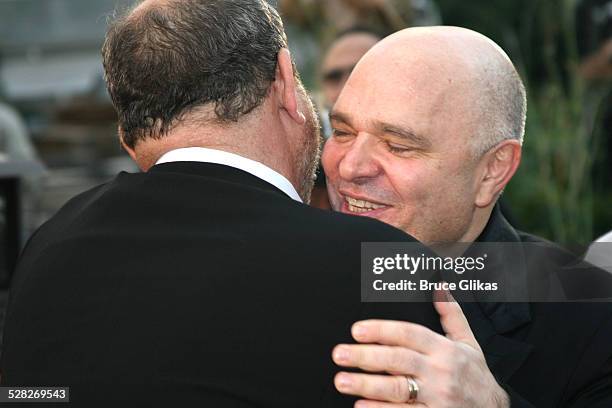 Harvey Weinstein and Anthony Minghella during Madama Butterfly Opening Night Starting the Lincoln Center Metropolitan Opera 2006-2007 Season at...