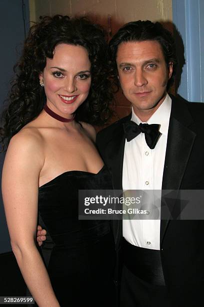 Melissa Errico and Raul Esparza during The All-Star Stephen Sondheim 75th Birthday Celebration Children and Art - Inside at Broadway's New Amsterdam...