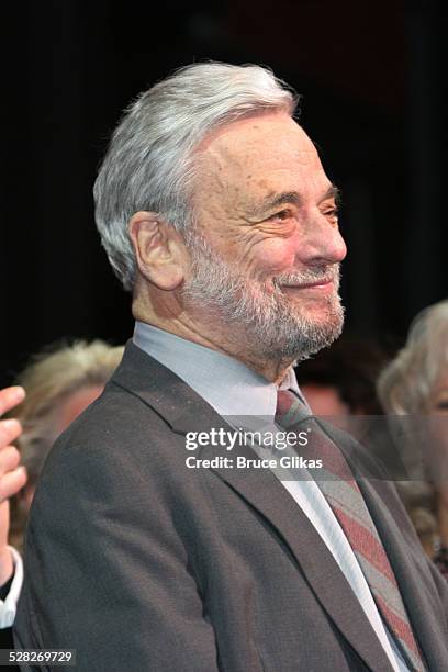 Curtain Call with Stephen Sondheim during The All-Star Stephen Sondheim 75th Birthday Celebration Children and Art - Inside at Broadway's New...