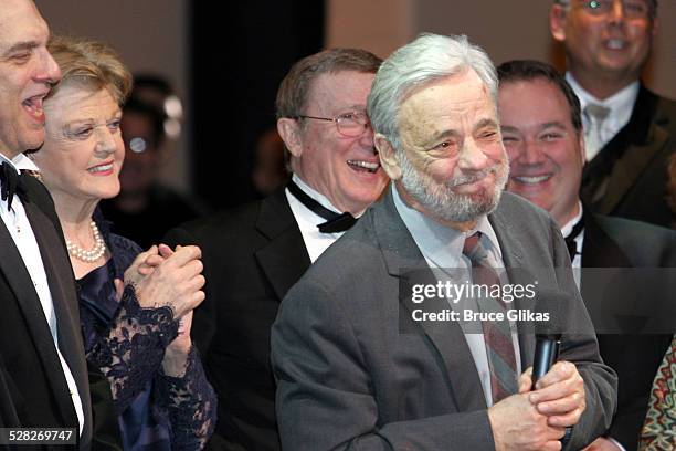 Curtain Call with Walter Charles, Angela Lansbury, George Hearn and Stephen Sondheim