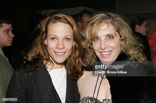 Lili Taylor and Claudia Shear during Opening Night of The Boy From Oz - Arrivals and After Party at The Imperial Theater and Copacabana Nightclub in...
