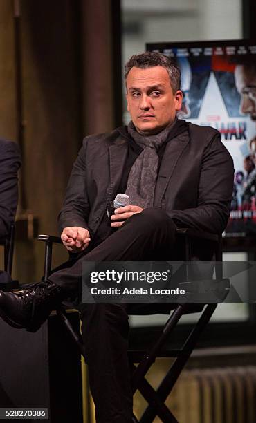 Joe Russo dicusses the AOL Speaker Series to discuss "Captain America: Civil War" at AOL Studios In New York on May 4, 2016 in New York City.