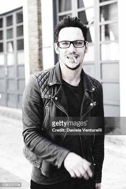 Actor Jonathan Rhys-Meyers poses on set of the movie 'BLACK BUTTERFLY' by AMBI Group on May 04, 2016 in Rome, .