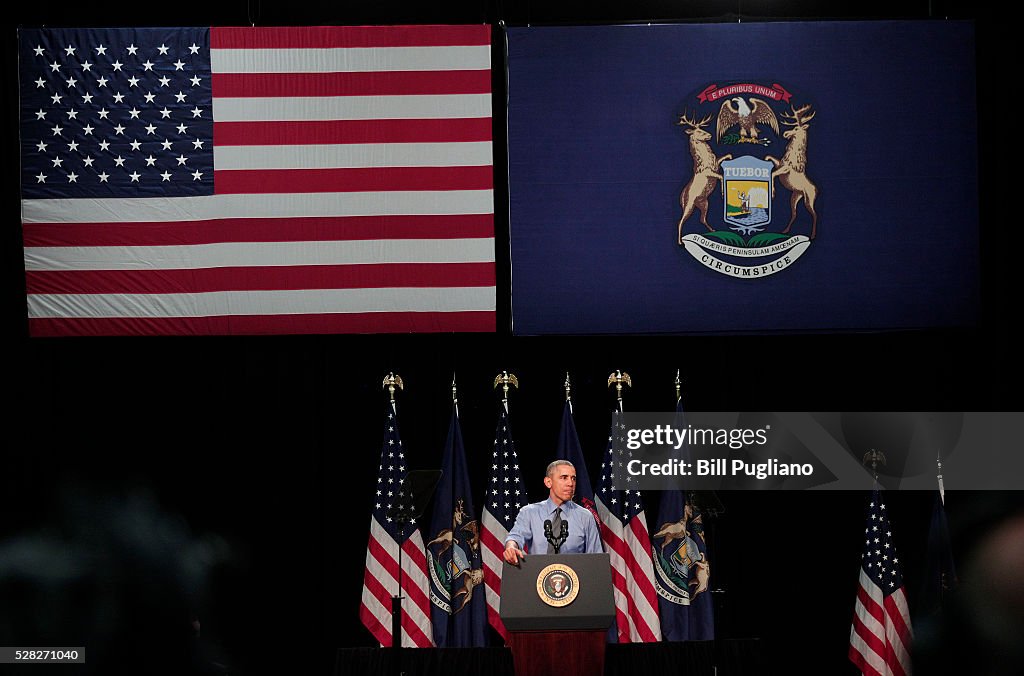 President Obama Speaks On Ongoing Water Contamination Crisis In Flint