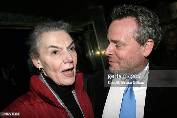 Marian Seldes and Doug Hughes, director during Opening Night for John Patrick Shanley's Doubt on Broadway at The Walter Kerr Theater and The Supper...